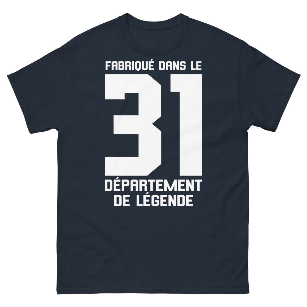 T-shirt Haute-Garonne marine - Fabriqué dans le 31, département de légende