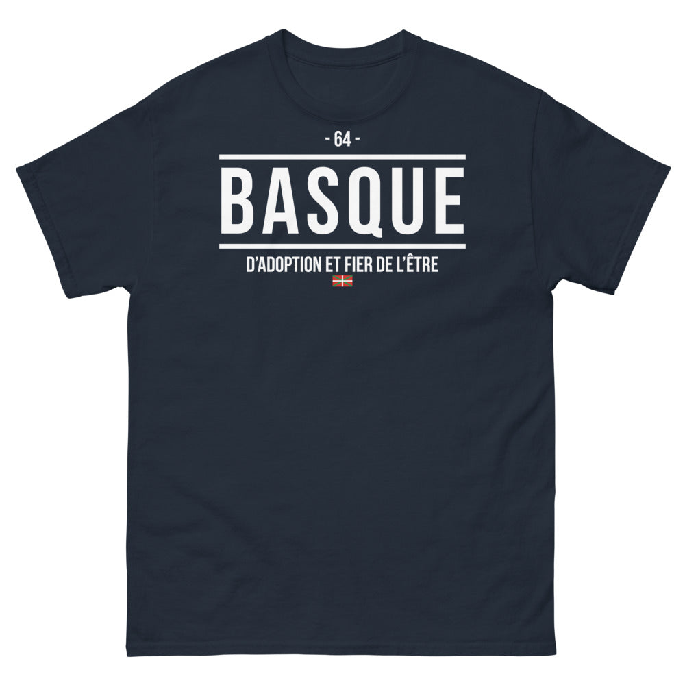 T-shirt Basque noir dos - Basque d'adoption et fier de l'être