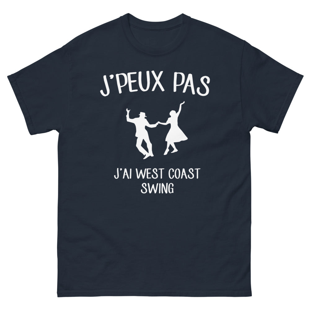 T-shirt West Coast Swing marine - Je Peux Pas, J'ai West Coast Swing