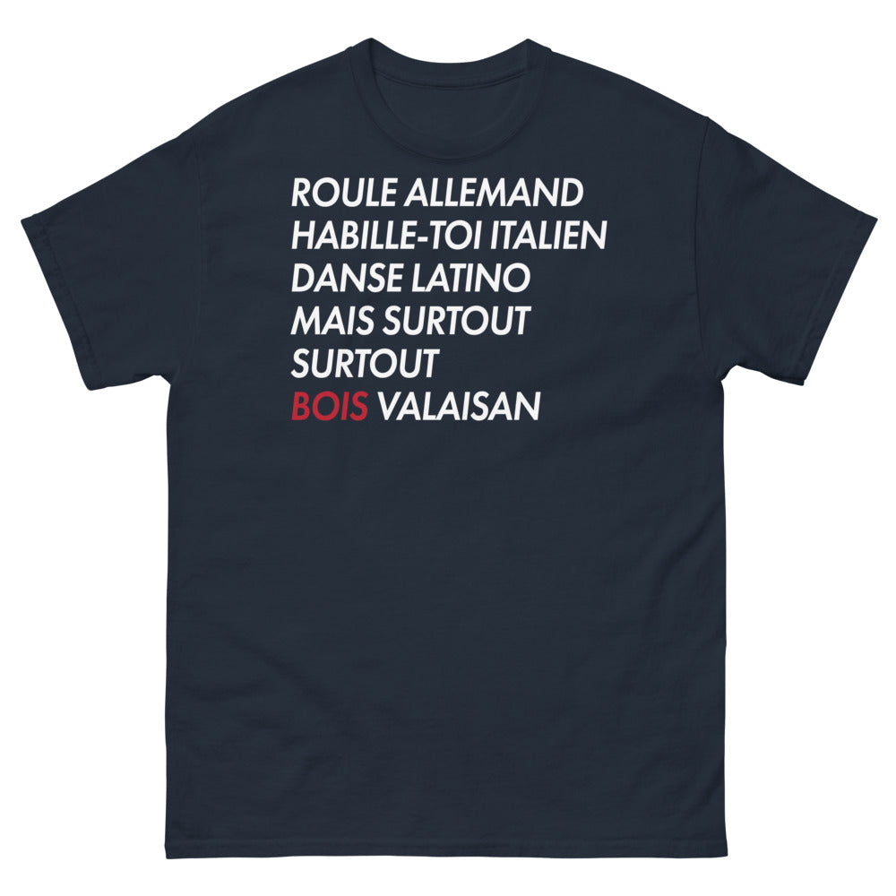 T-shirt Valaisan marine - Roule Allemand, Habille-toi Italien