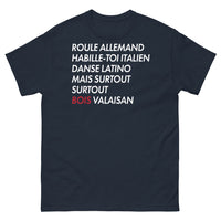 Thumbnail for T-shirt Valais marine - Roule Allemand Habille-toi Italien Danse Latino
