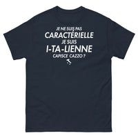 Thumbnail for T-shirt Italie marine - Je ne suis pas caractérielle, je suis Italienne!