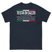 Thumbnail for T-shirt Italien noir dos - Testa di Cazzo, humour décalé