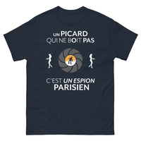 Thumbnail for T-shirt Picard marine - Un Picard qui ne boit pas, c'est un espion parisien