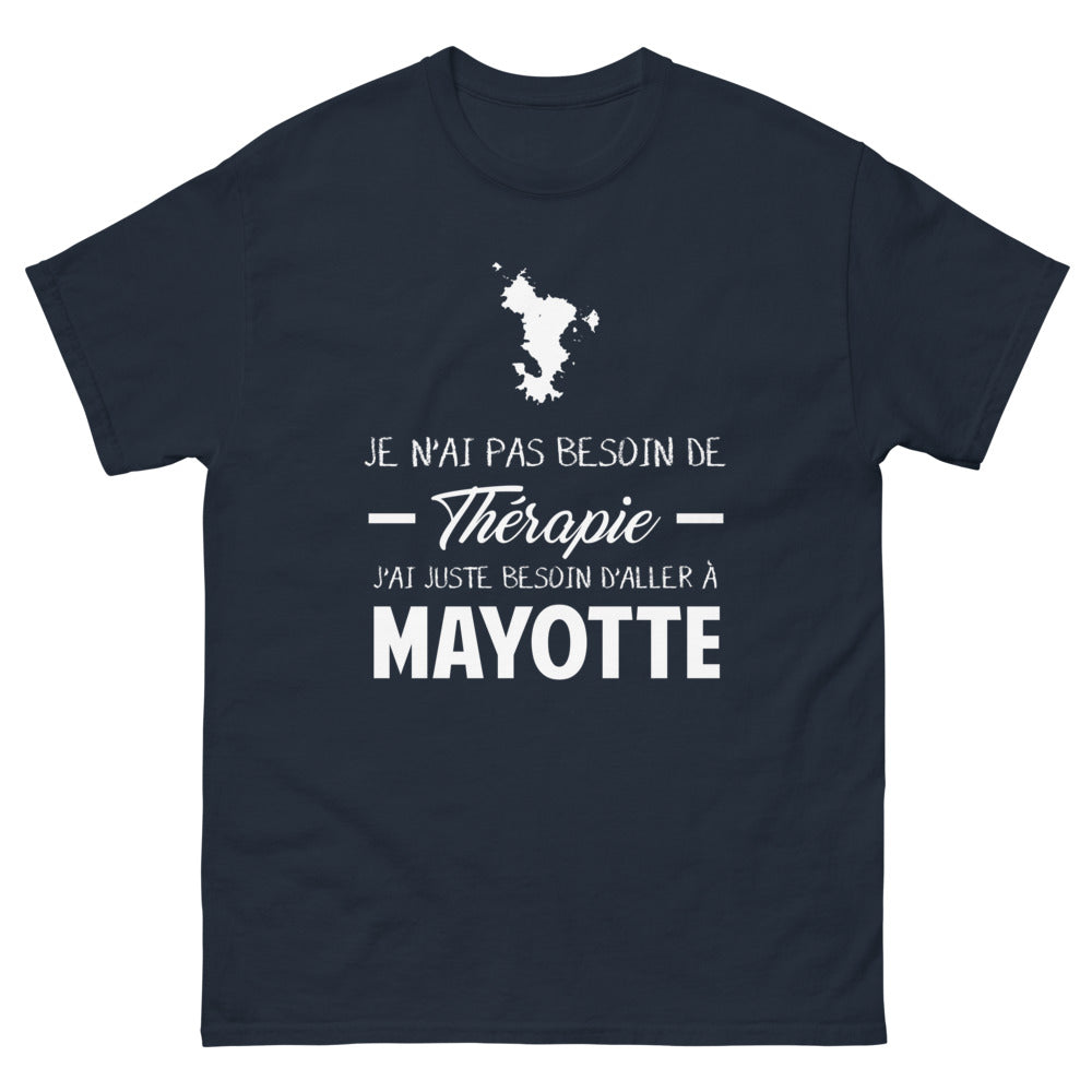 T-shirt Mayotte marine - Je n'ai pas besoin de thérapie