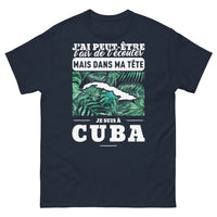 Thumbnail for T-shirt Cuba marine - J'ai Peut-être l'Air de T'écouter