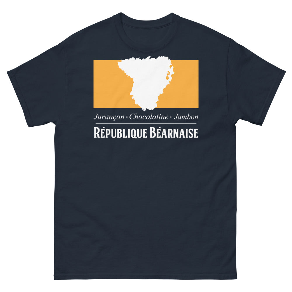 T-shirt Béarnais marine - Jurançon, chocolatine et jambon