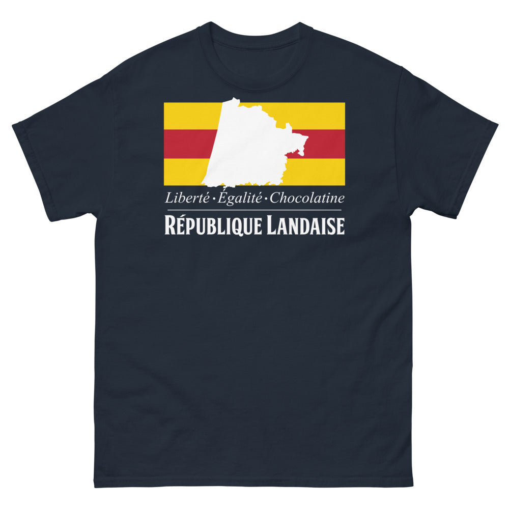 T-shirt Landaise marine - Liberté, Égalité, Chocolatine