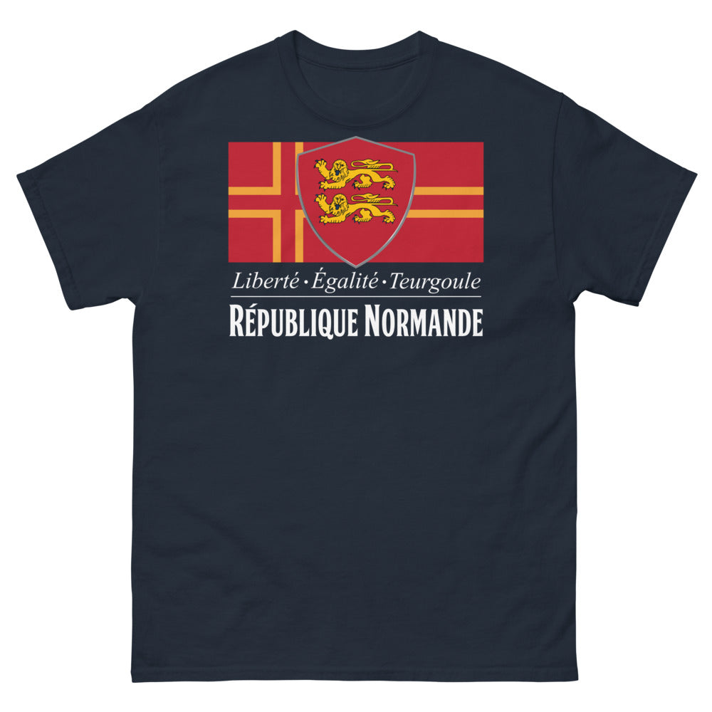 T-shirt Normandie marine - Liberté Égalité Teurgoule humoristique