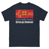 Thumbnail for T-shirt Normandie marine - Liberté Égalité Teurgoule humoristique
