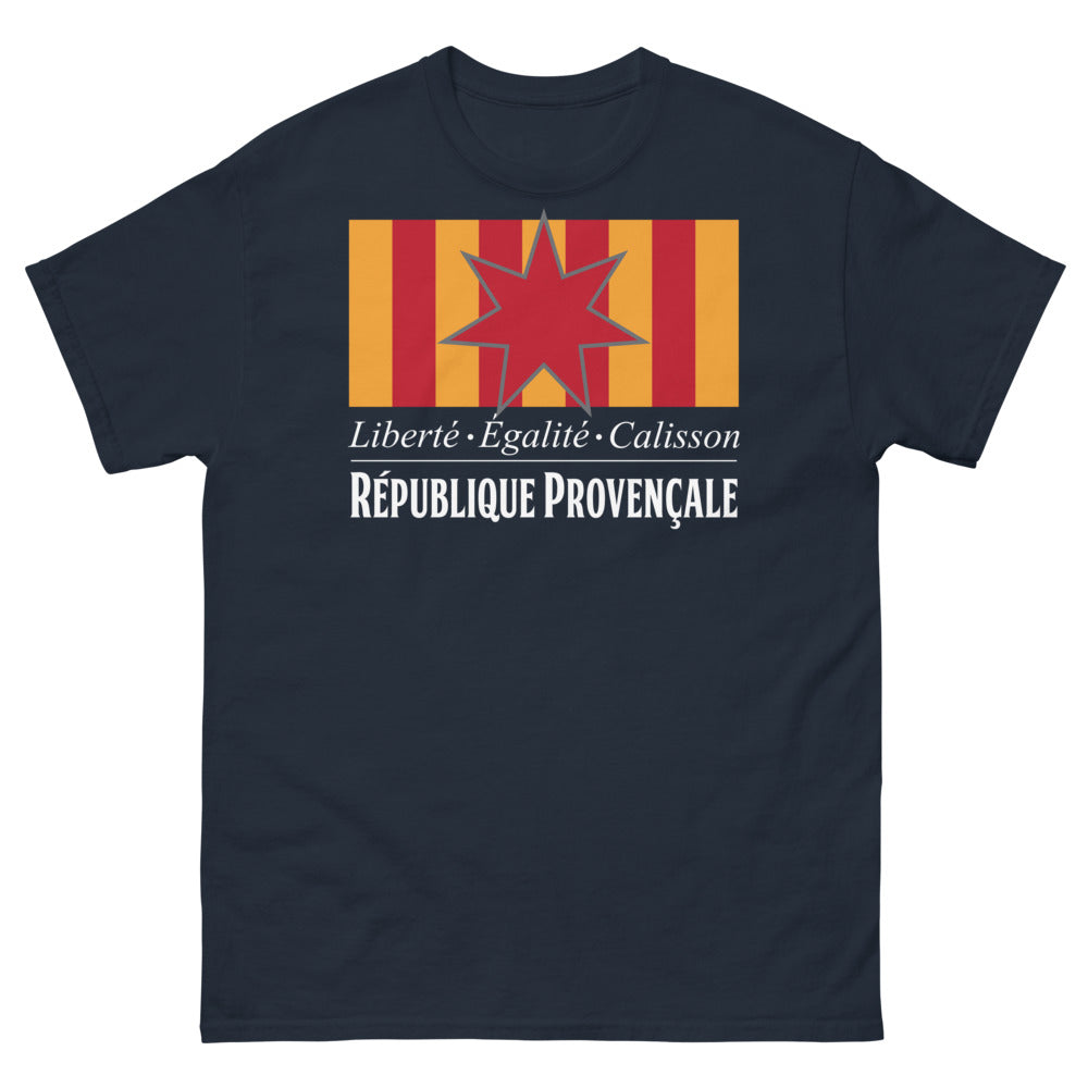 T-shirt Provence marine - Liberté, Égalité, Calisson humoristique
