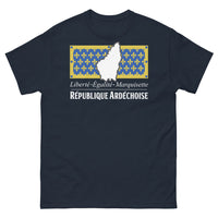 Thumbnail for T-shirt Ardèche marine - Liberté, Égalité, Marquisette