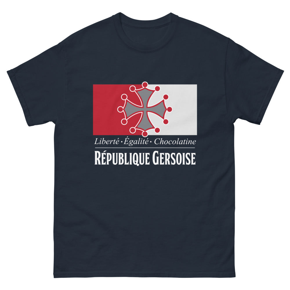 T-shirt Gersois marine - Liberté Égalité Chocolatine