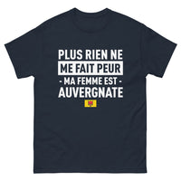 Thumbnail for T-shirt Auvergne marine - Plus rien ne me fait peur, ma femme est Auvergnate