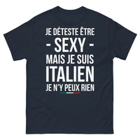 Thumbnail for T-shirt Italien noir dos - Je déteste être sexy mais je suis italien