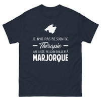 Thumbnail for T-shirt Majorque marine - Pas besoin de thérapie, juste du soleil