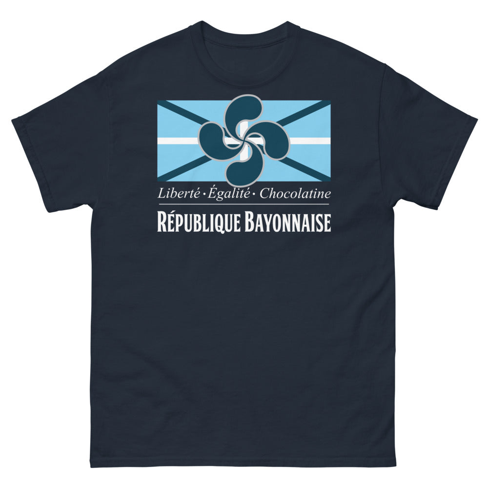 T-shirt Bayonne marine - Liberté, Égalité, Chocolatine
