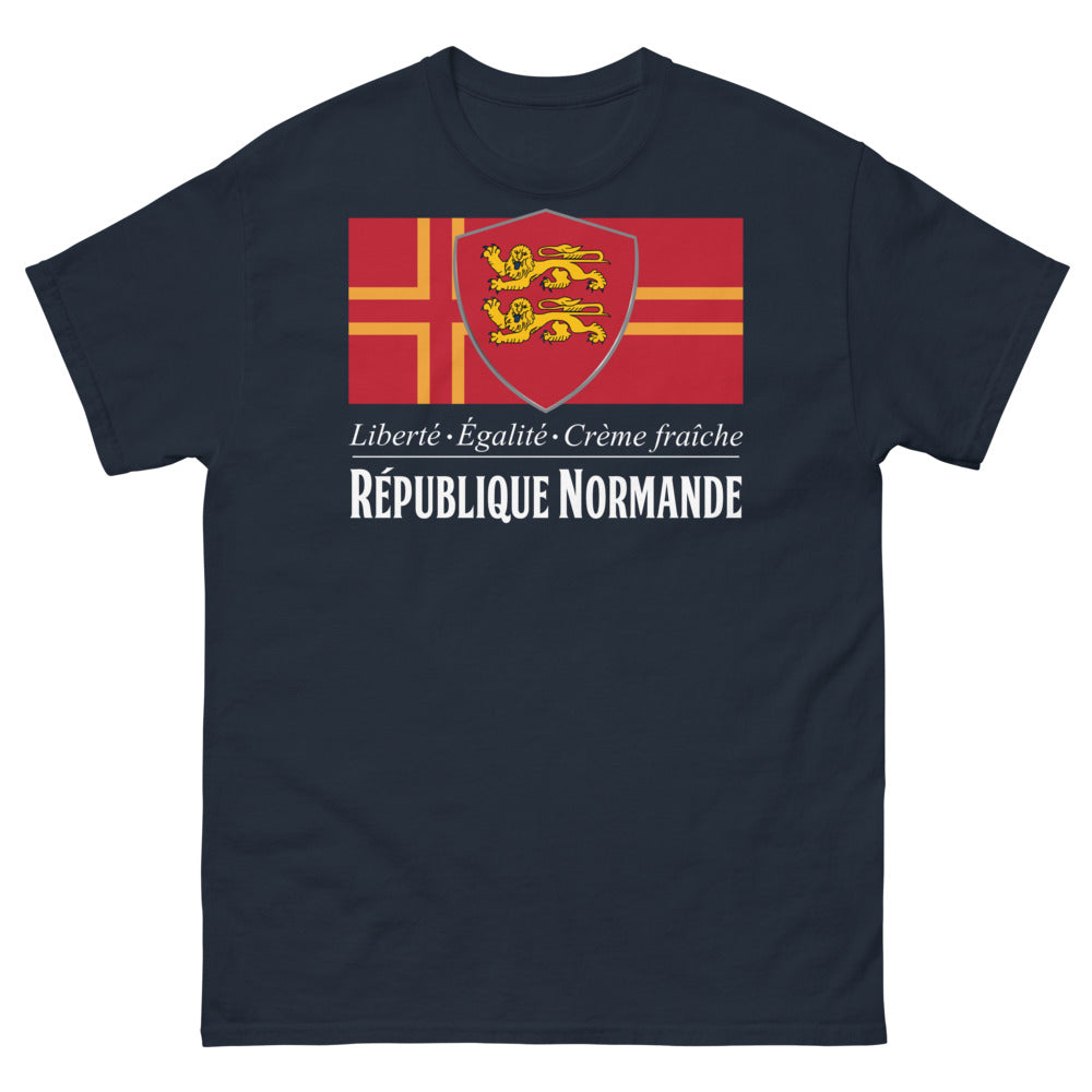 T-shirt Normandie marine - Liberté Égalité Crème Fraîche