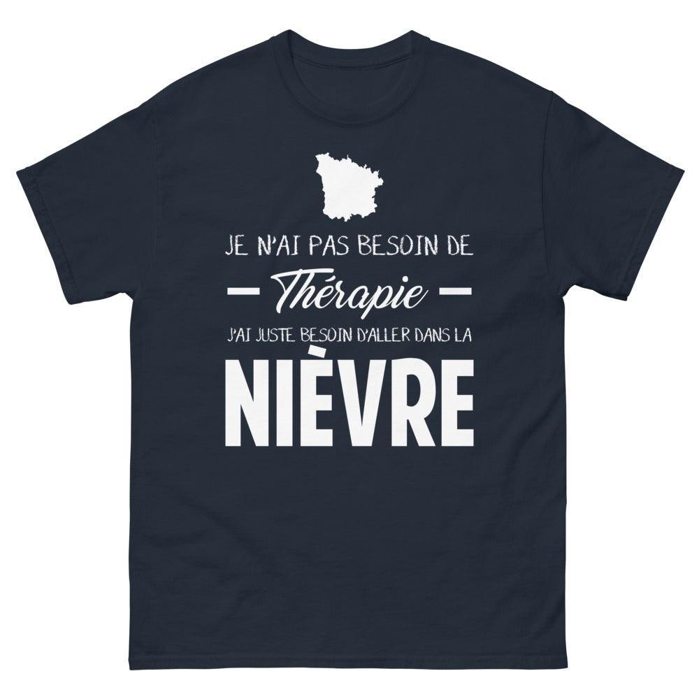 T-shirt Nièvre marine - Je n'ai pas besoin de thérapie
