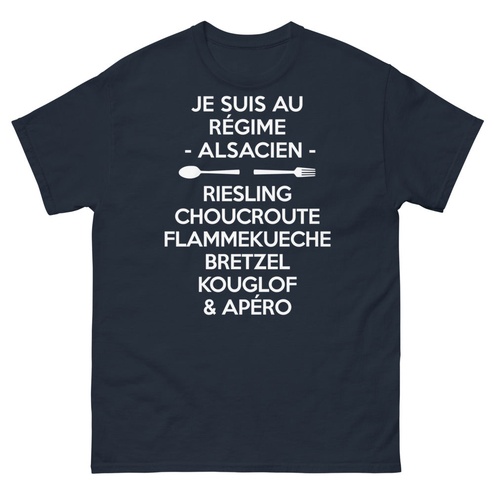 T-shirt Alsace marine - Je suis au Régime Alsacien