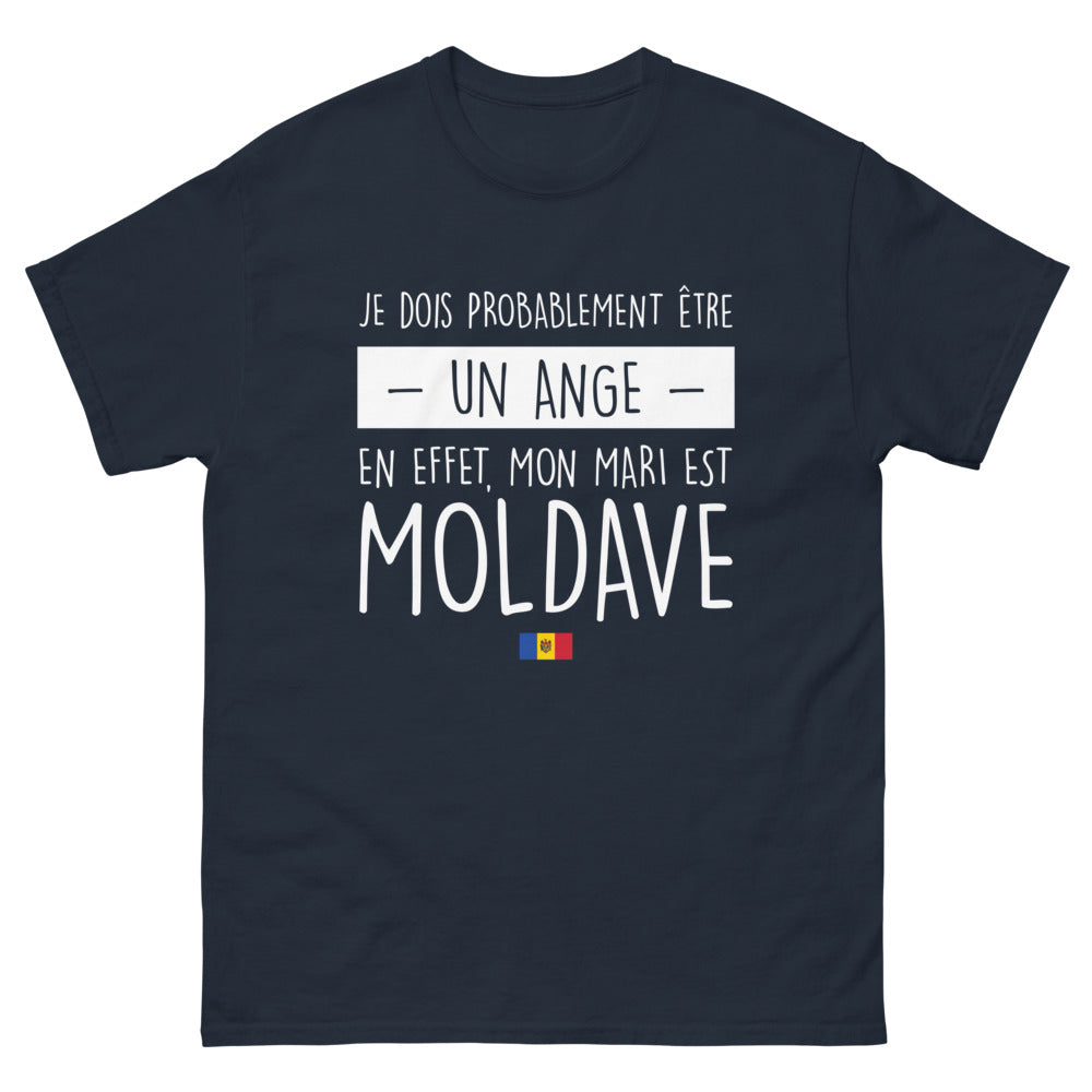 T-shirt Moldavie marine - Je suis probablement un ange