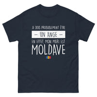 Thumbnail for T-shirt Moldavie marine - Je suis probablement un ange