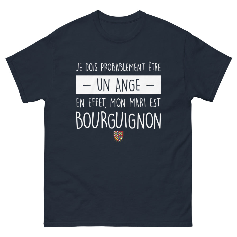 T-shirt Bourgogne marine - Je dois probablement être un ange