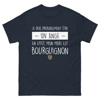 Thumbnail for T-shirt Bourgogne marine - Je dois probablement être un ange
