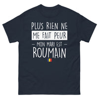 Thumbnail for T-shirt Roumanie marine - Mon mari est roumain