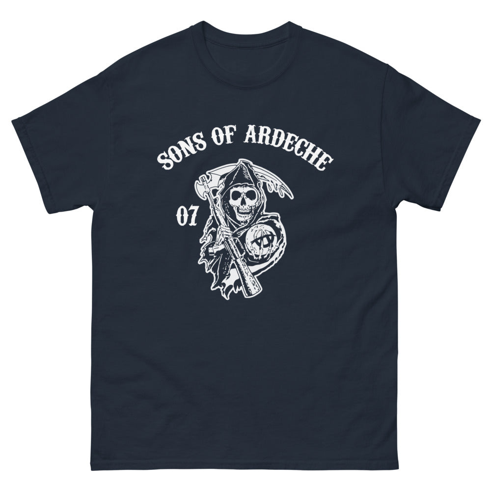 T-shirt Ardèche marine - Esprit de village et pétanque