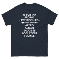 Thumbnail for T-shirt Aveyronnais marine - Amour de l'apéro et aligot