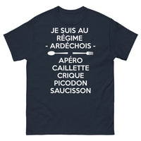 Thumbnail for T-shirt Ardèche marine - Je suis au Régime Ardéchois