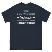 Thumbnail for T-shirt Marais Poitevin marine - Pas besoin de thérapie, juste du Marais Poitevin