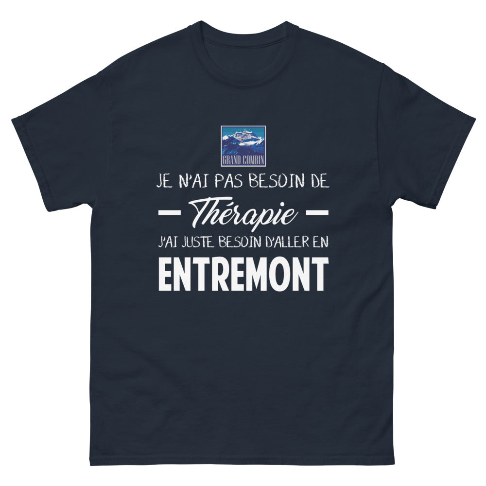 T-shirt Entremont marine - Je n'ai pas besoin de thérapie