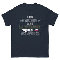 Thumbnail for T-shirt Bretagne marine - Je suis un mec simple, j'aime les apéros