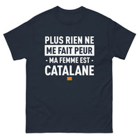 Thumbnail for T-shirt Catalogne marine - Plus rien ne me fait peur, ma femme est Catalane