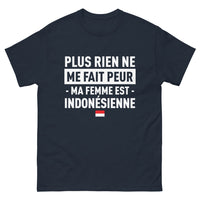 Thumbnail for T-shirt Indonésien marine - Rien ne vous effraye avec humour