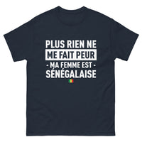 Thumbnail for T-shirt Sénégal marine - Plus rien ne me fait peur, ma femme est Sénégalaise