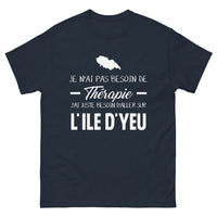 Thumbnail for T-shirt Île d'Yeu marine - Je n'ai pas besoin de thérapie