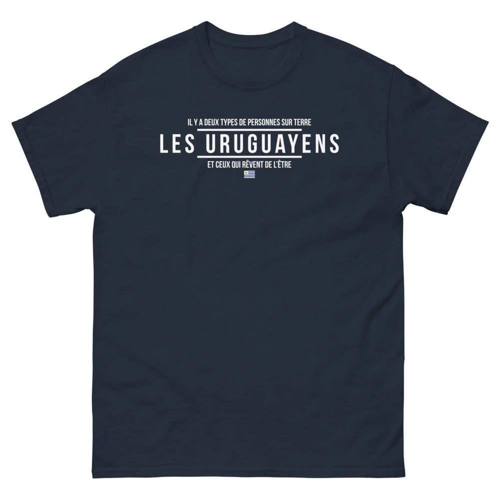 T-shirt Uruguay marine - Deux types de personnes sur Terre