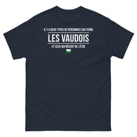 Thumbnail for T-shirt Vaudois marine - Deux types de personnes sur Terre