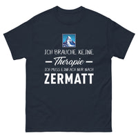 Thumbnail for T-shirt Zermatt marine - Ich brauche keine Therapie