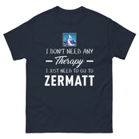 Thumbnail for T-shirt Zermatt marine - Je n'ai pas besoin de thérapie