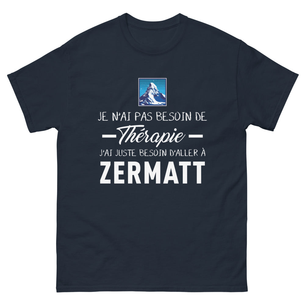 T-shirt Suisse marine - Je n'ai pas besoin de thérapie