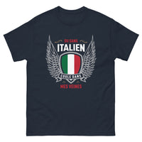 Thumbnail for T-shirt Italie bleu marine - Du sang italien coule dans mes veines