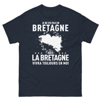 Thumbnail for T-shirt Bretagne marine - Je ne vis pas en Bretagne mais j'y reste attaché