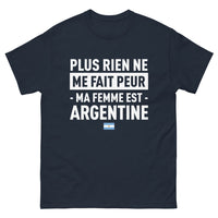 Thumbnail for T-shirt Argentine marine - Rien ne me fait peur, ma femme est Argentine