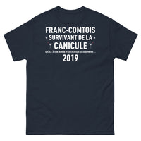 Thumbnail for T-shirt Franc-Comtois marine - Survivant de la canicule avec style