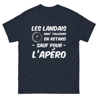 Thumbnail for T-shirt Landes marine - Les Landais sont toujours en retard sauf pour l'apéro