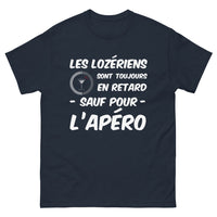 Thumbnail for T-shirt Lozérien marine - Toujours à l'heure pour l'apéro